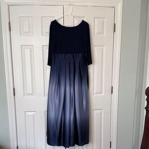 SLNY Elegant Navy Ombre Gown